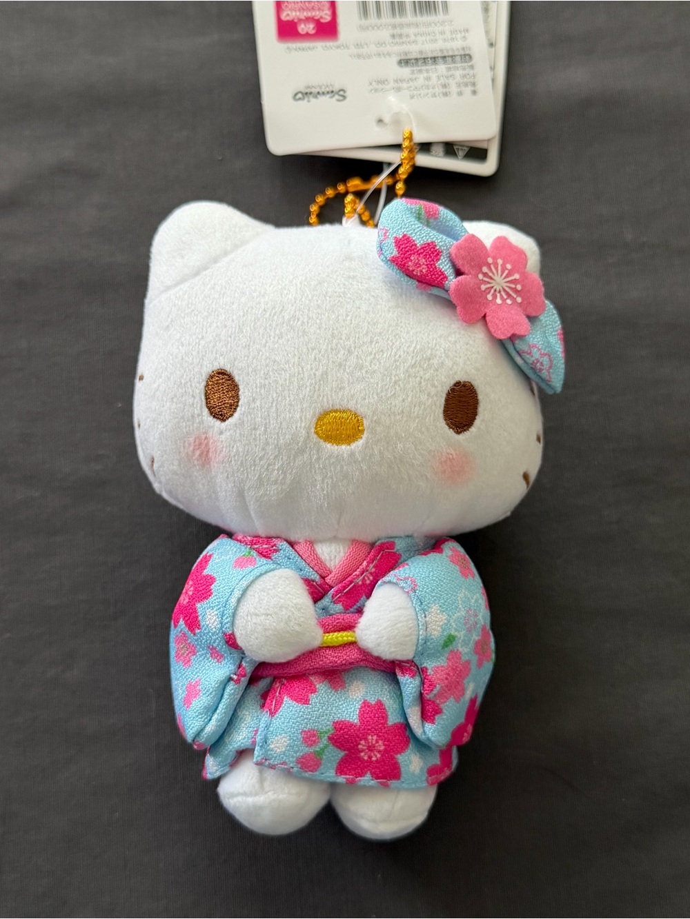 Sanrio Hello Kitty with Blue colour kimono outfits Plush/Keychain
